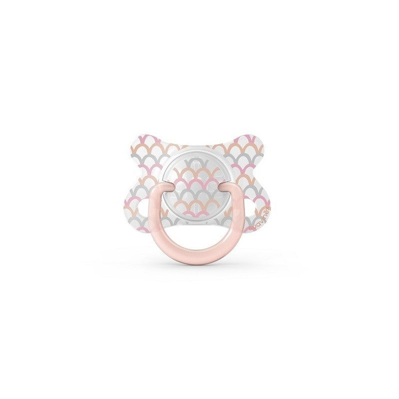 SUAVINEX Chupete Fusion Tetina Anatómica Silicona 2-4 Meses (Rosa Ondas)-1