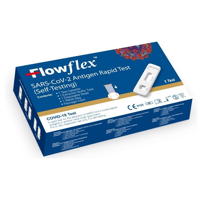 TEST COVID ANTÍGENOS Autodiagnóstico Rápido de COVID-19 Sin Receta - FlowFlex-1