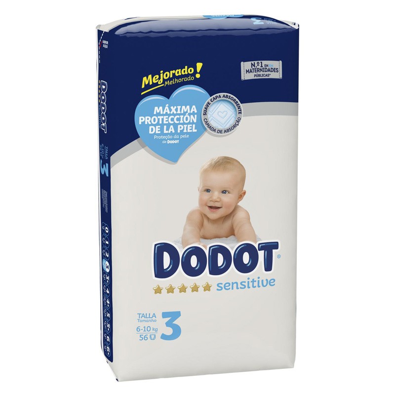 DODOT Pañales Sensitive Talla 3 (6-10kg) 56 Unidades-2