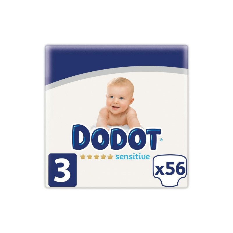 DODOT Pañales Sensitive Talla 3 (6-10kg) 56 Unidades-1