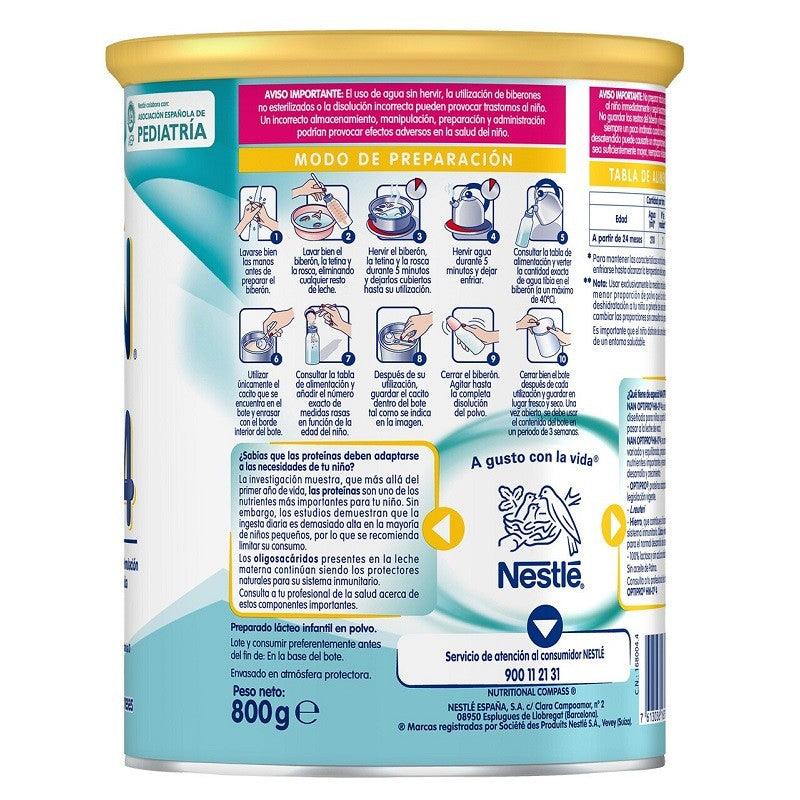 NAN OPTIPRO 4 Leche de Crecimiento para Lactantes 800g-2