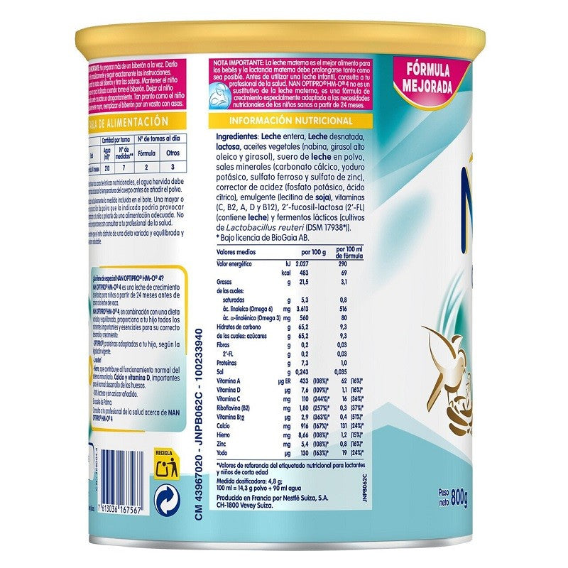 NAN OPTIPRO 4 Leche de Crecimiento para Lactantes 800g-3