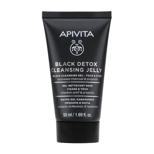 Apivita Gel Limpiador Negro Detox Rostro y Ojos 50ml-1