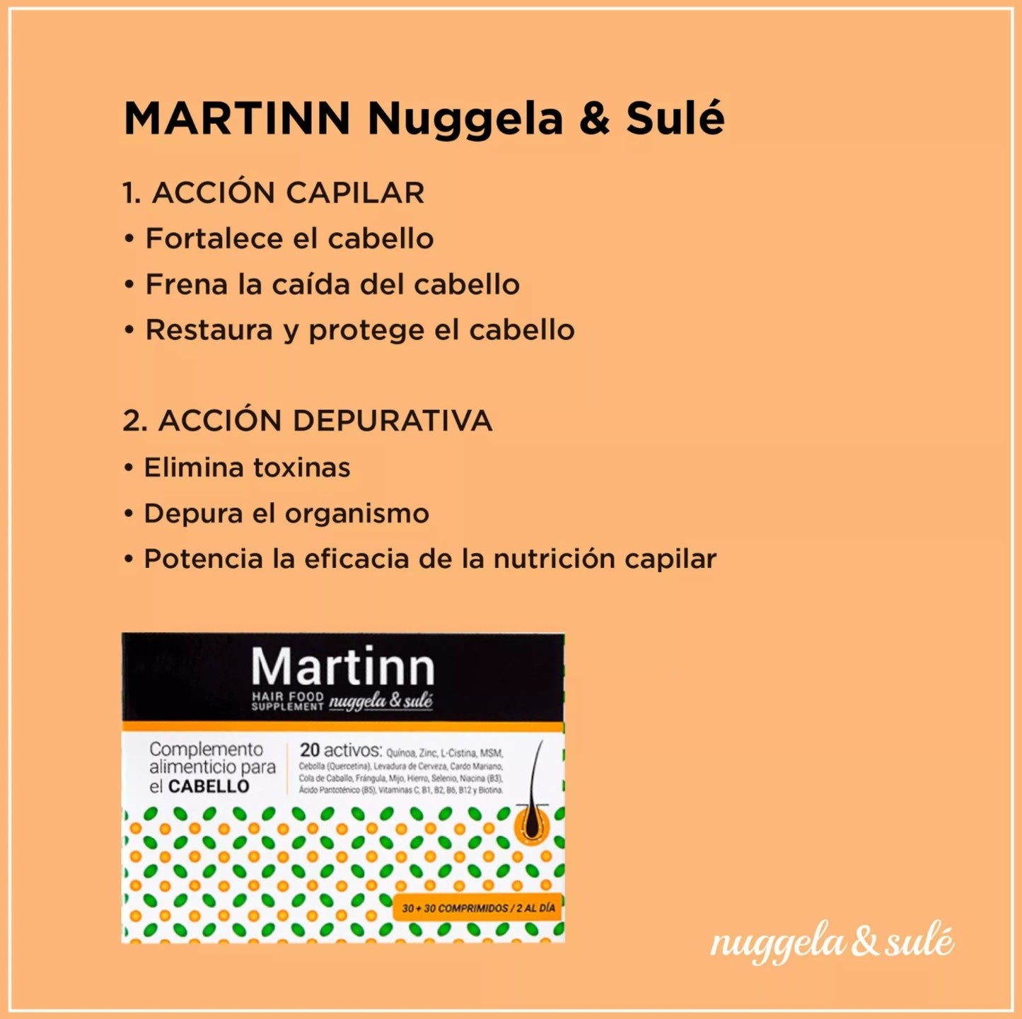NUGGELA & SULÉ Martinn Cabello 30 + 30 comprimidos-4