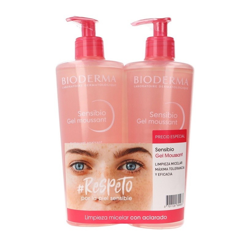 BIODERMA Sensibio Gel Moussant Piel Sensible DUPLO 500ml + 500ml-1