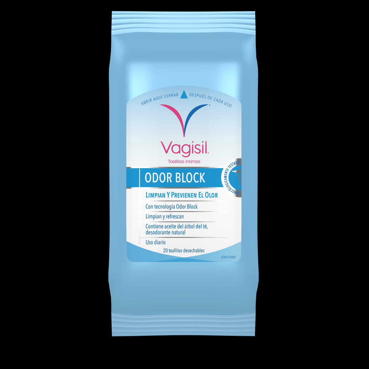 VAGISIL Toallitas Odor Block Higiene Íntima 20 toallitas-1