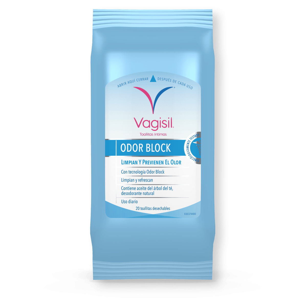 VAGISIL Toallitas Odor Block Higiene Íntima 20 toallitas-1