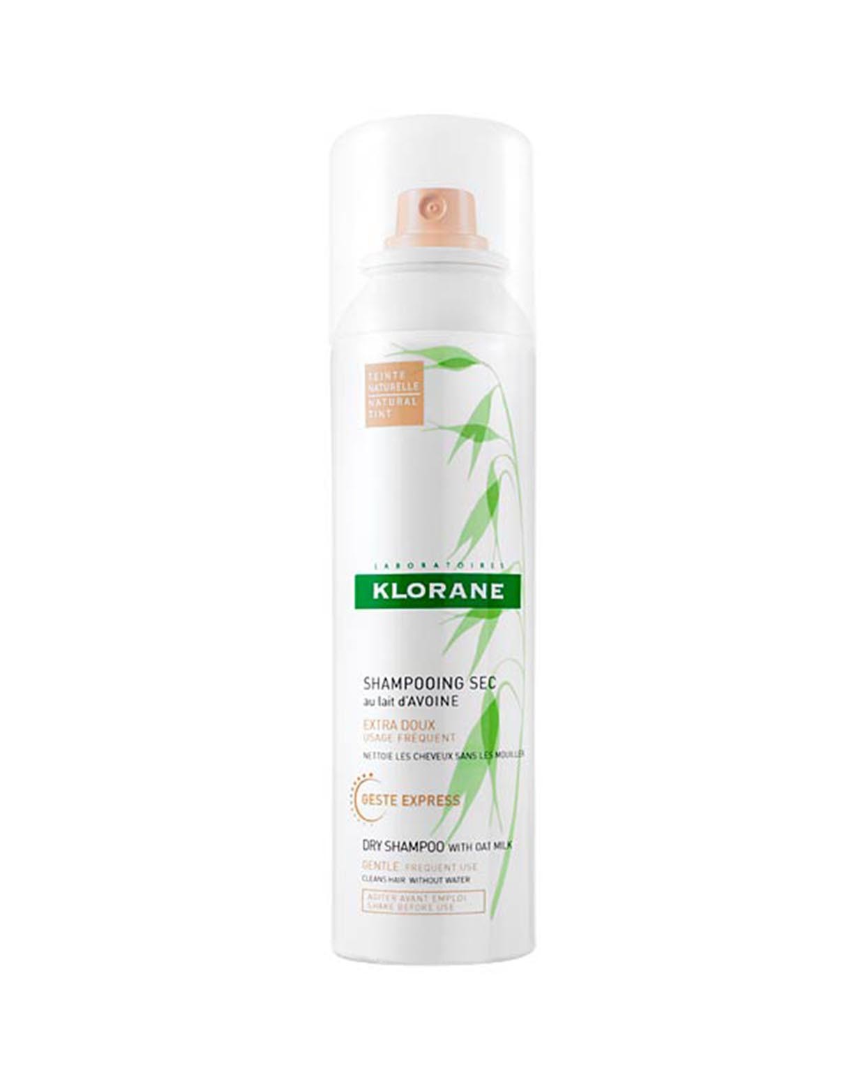 KLORANE Champú Seco Leche de Avena Cabellos Morenos 2x150ml-3