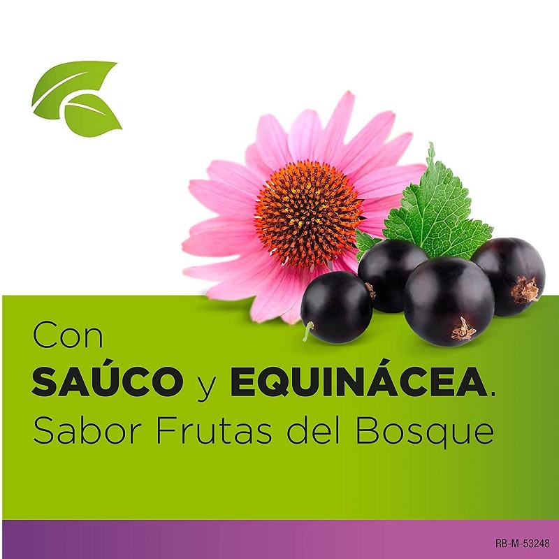 STREPHERBAL Saúco y Equinácea sabor Frutas del Bosque 16 pastillas de chupar-2
