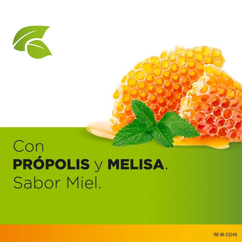 STREPHERBAL Própolis y Melisa sabor Miel 16 pastillas de chupar-2