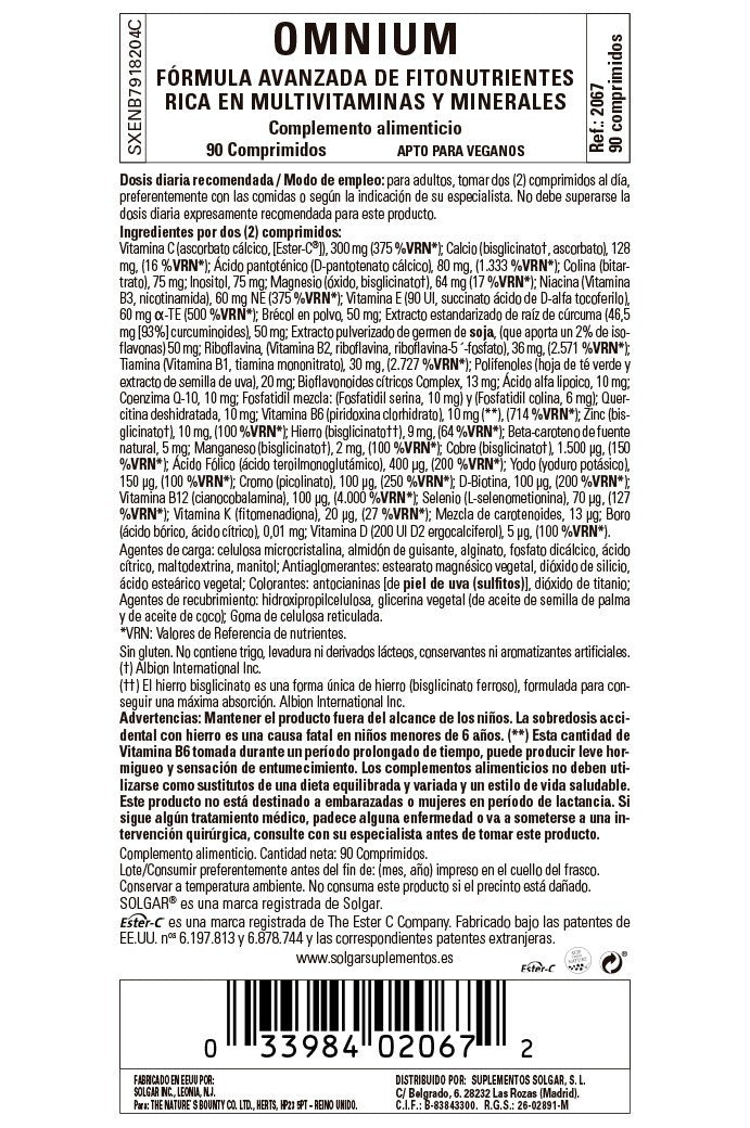 SOLGAR Omnium 90 Comprimidos-3