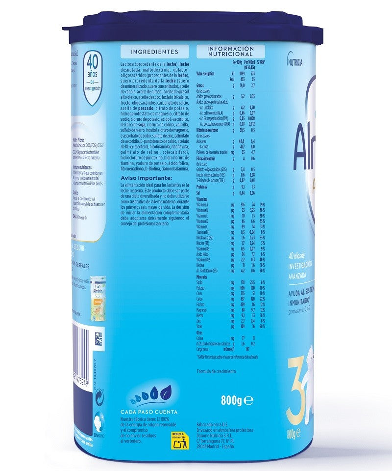 ALMIRÓN Advance 3 con Pronutra Leche de Crecimiento 800gr NUEVA FÓRMULA-3