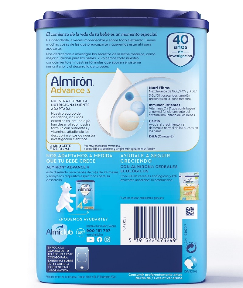 ALMIRÓN Advance 3 con Pronutra Leche de Crecimiento 800gr NUEVA FÓRMULA-4