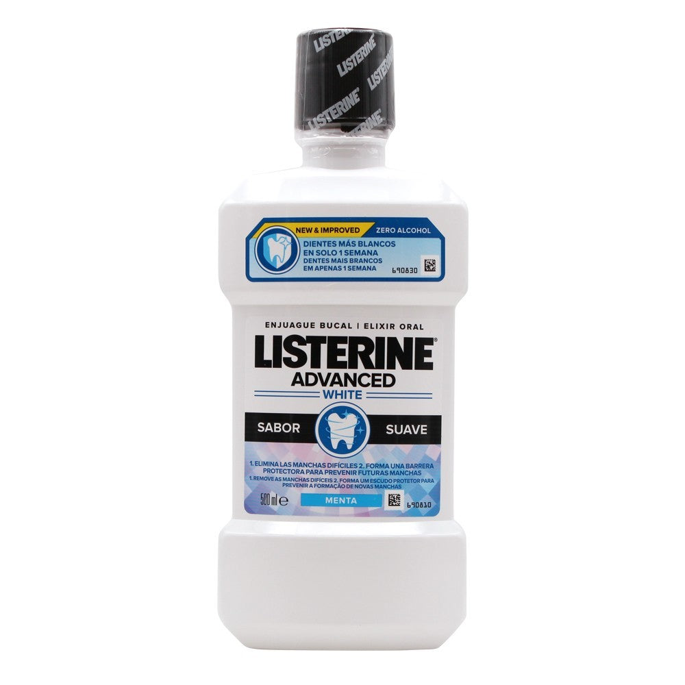 LISTERINE Advanced White Enjuague Bucal Sabor Suave 500ml-14
