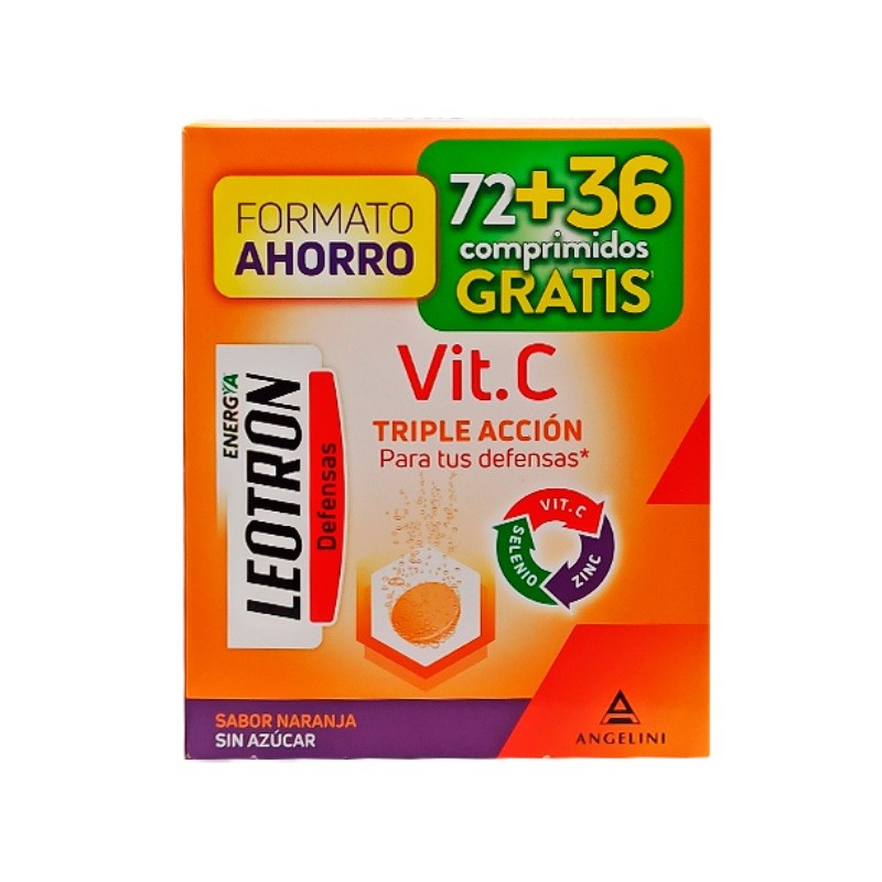 LEOTRON Vitamina C Naranja 72 Comprimidos + 36 GRATIS-1