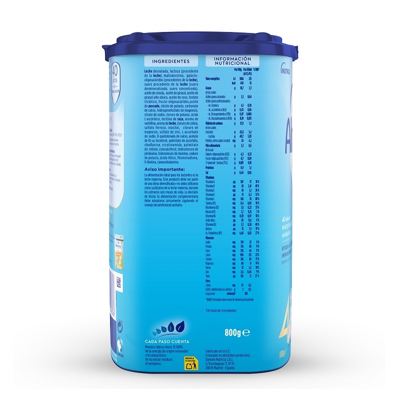 ALMIRÓN Advance 4 con Pronutra Leche de Crecimiento 800gr-2
