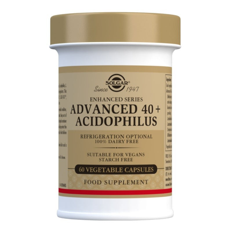 SOLGAR 40 Plus Acidophilus Avanzado Probiótico 60 Cápsulas Vegetales-2