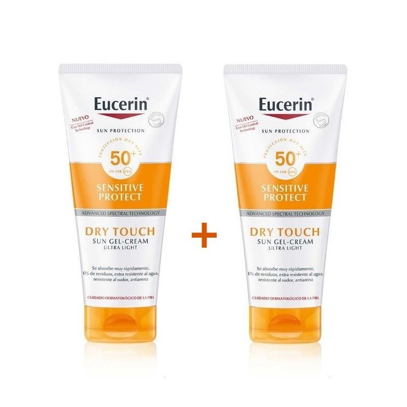 EUCERIN Protector Solar Sensitive Protect Gel-Crema Ultraligera Toque Seco SPF50+ DUPLO 2x200ml-2