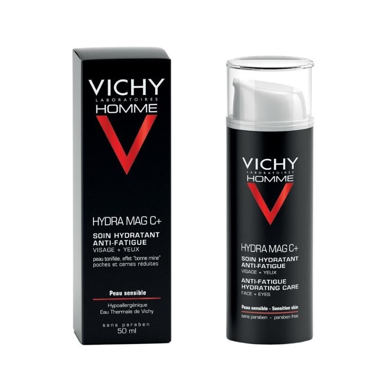 VICHY Homme Hydra Mag C+ Hidratante Anti-Fatiga Rostro y Ojos 50ml-2