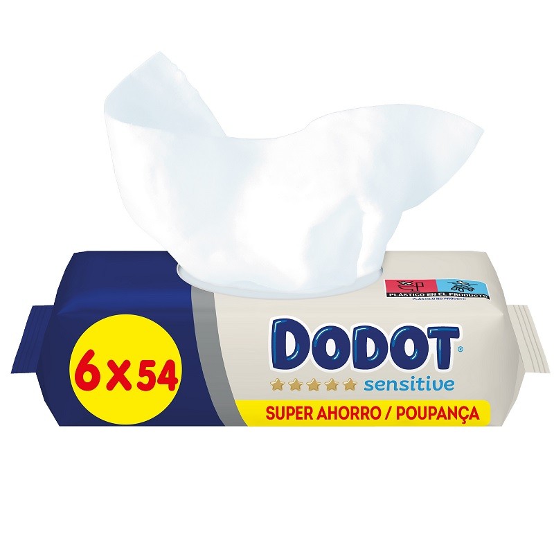 DODOT Sensitive Toallitas para Bebés 6x54 (324 toallitas)-2