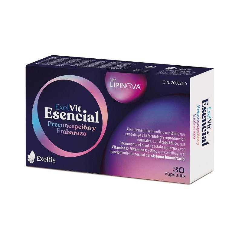 Exelvit Esencial Preconcepción y Embarazo 30 cápsulas-1