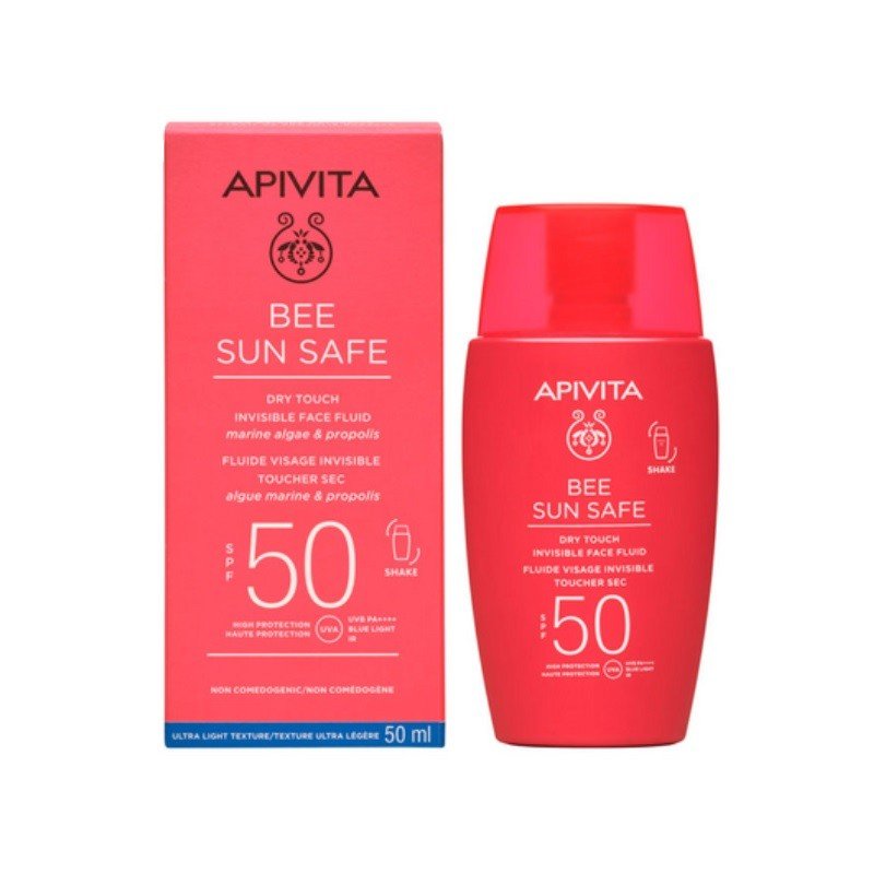 APIVITA Bee Sun Safe Fluido Facial Invisible Toque Seco SPF50 (50ml)-1
