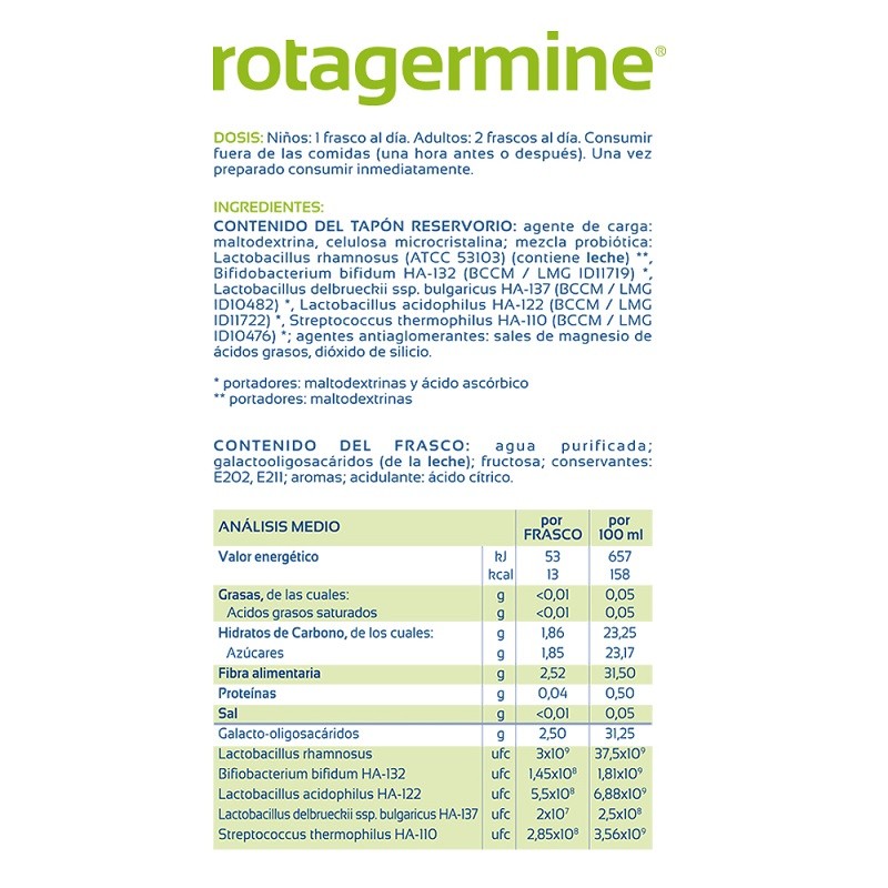 ROTAGERMINE Probióticos 10 Frascos de 8ml-5