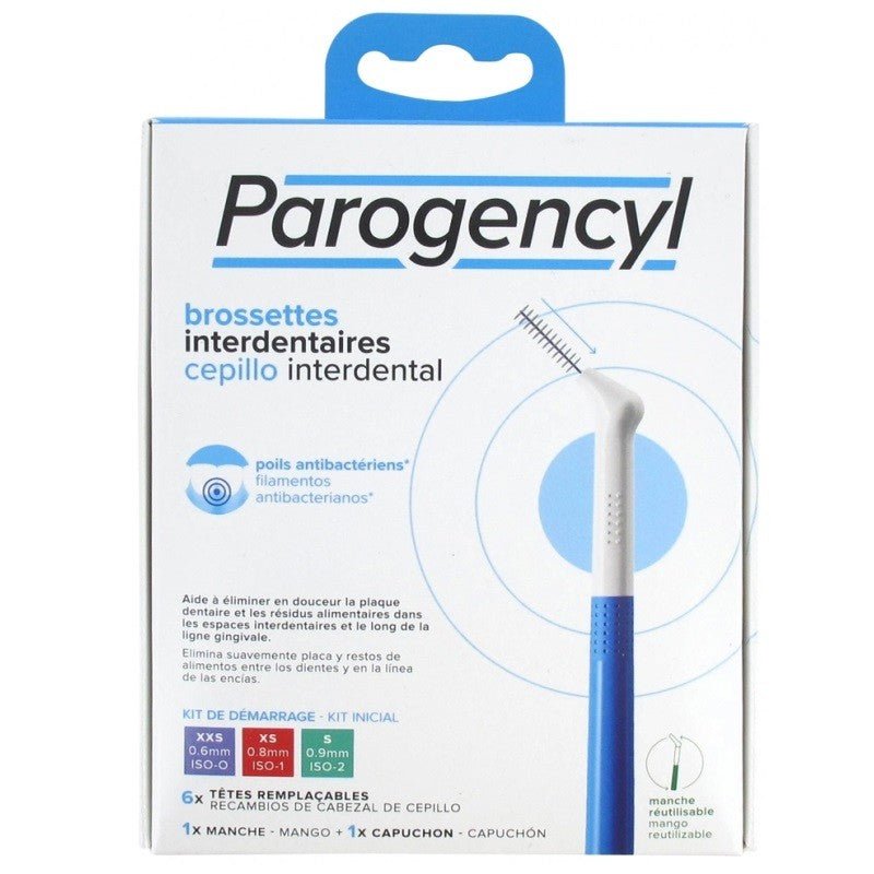 PAROGENCYL Cepillo Interdental + 6 Recambios Kit de Inicio-1