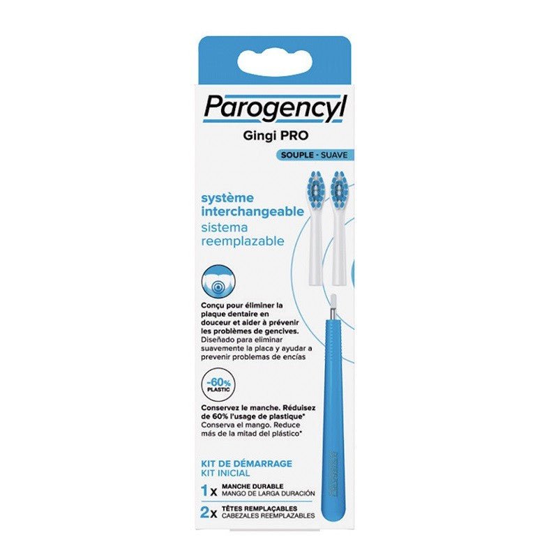 PAROGENCYL Gingi PRO Cepillo Dental Suave Sistema Reemplazable + 2 Recambios-1