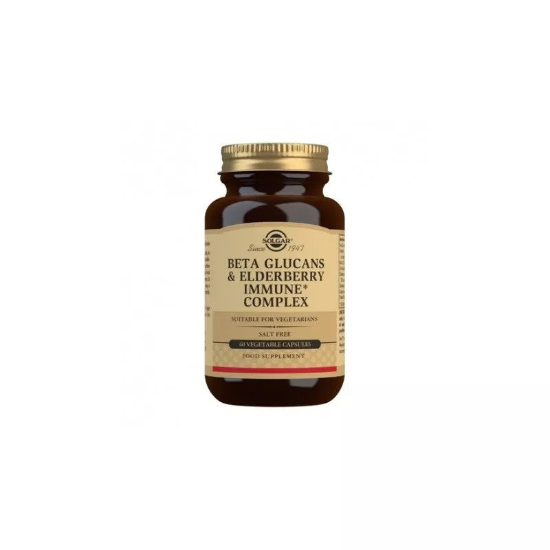 SOLGAR Beta Glucanos Inmune Complex con Sauco 60 cápsulas vegetales-1