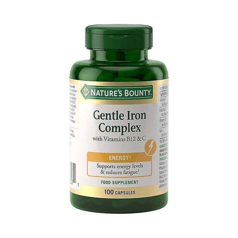 NATURE'S BOUNTY Hierro Gentle Complex Con Vitaminas C y B12 (100 Cápsulas)-1