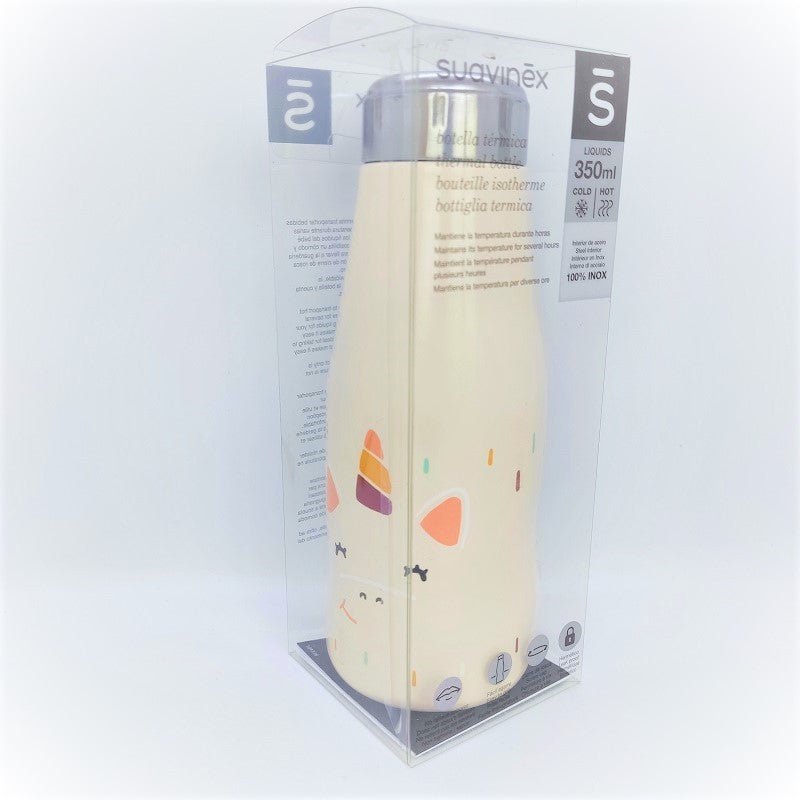 SUAVINEX Botella Termo para Líquidos Frío y Calor color Crema "Unicornio" 350ml-2