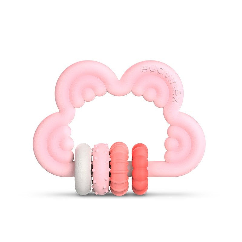 SUAVINEX Mordedor Didáctico de Silicona +6m Nube Rosa Etapa 3-1