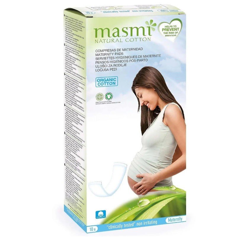 MASMI Compresas Maternidad Postparto Algodón Ecológico 10 uds-1