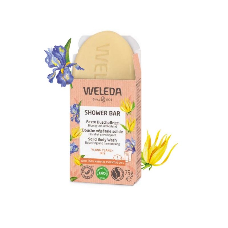 WELEDA Jabón de Ducha Sólido Ylang Ylang + Iris Floral 75g-2