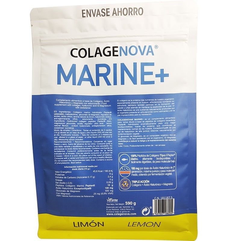 COLAGENOVA Marine Movilidad y Belleza sabor Limón bolsa 590gr-2