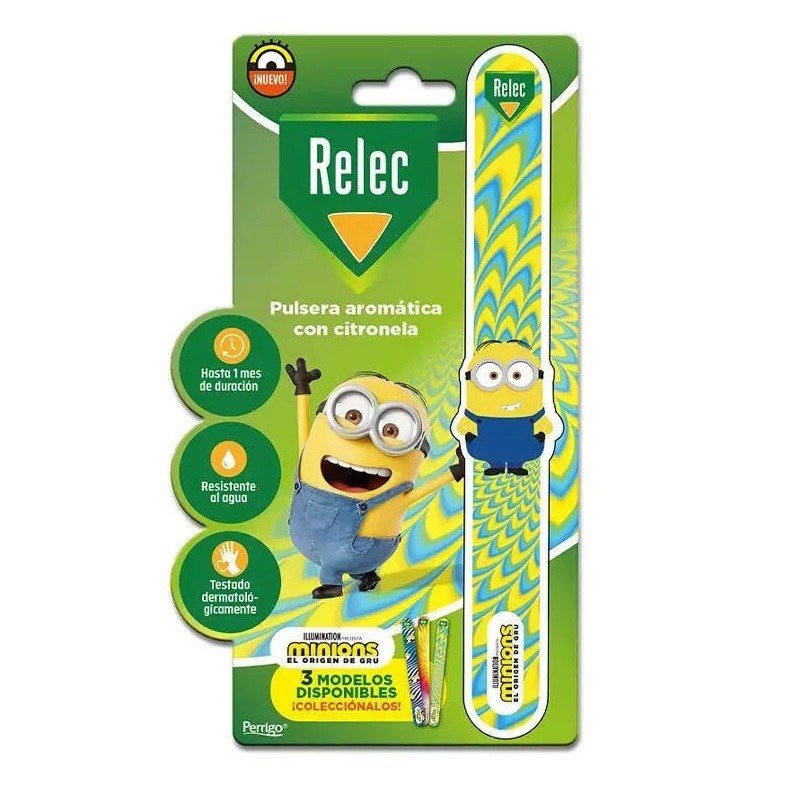 RELEC Pulsera Antimosquitos Niños Minions Amarillo 1ud-1