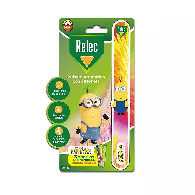 RELEC Pulsera Antimosquitos Niños Minions Rosa 1ud-1