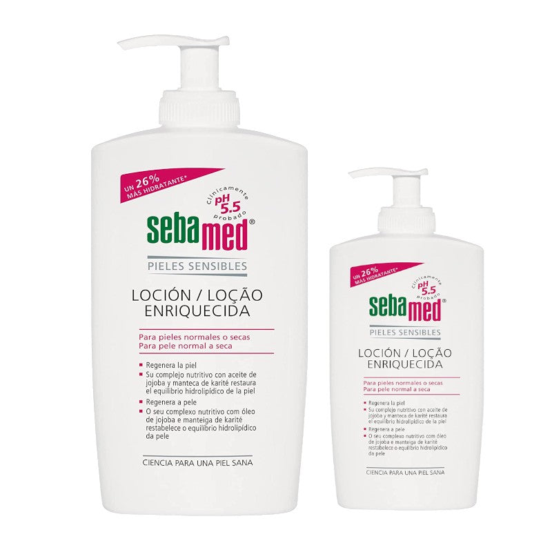 SEBAMED Loción Enriquecida Piel Sensible, Normal y Seca 1L + 400ml de REGALO-2