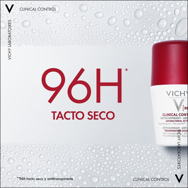 VICHY Desodorante Antitranspirante 96h Roll-On Clinical Control 50ml-10