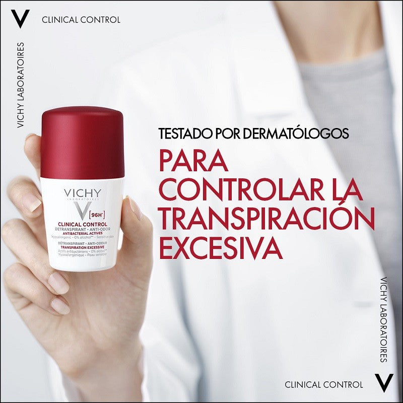 VICHY Desodorante Antitranspirante 96h Roll-On Clinical Control 50ml-6