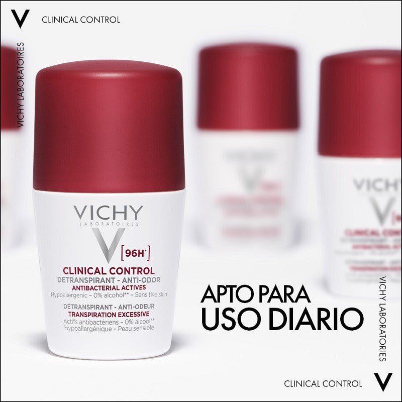 VICHY Desodorante Antitranspirante 96h Roll-On Clinical Control 50ml-12