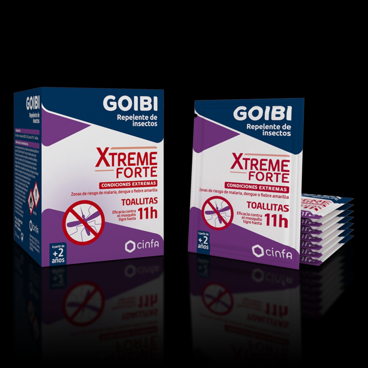 GOIBI Antimosquitos Xtreme Forte Toallitas 16 uds-1
