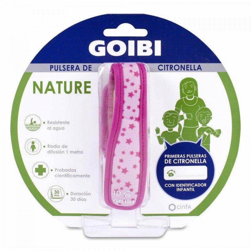 GOIBI Pulsera de Citronela Nature Estrellas Rosa-1
