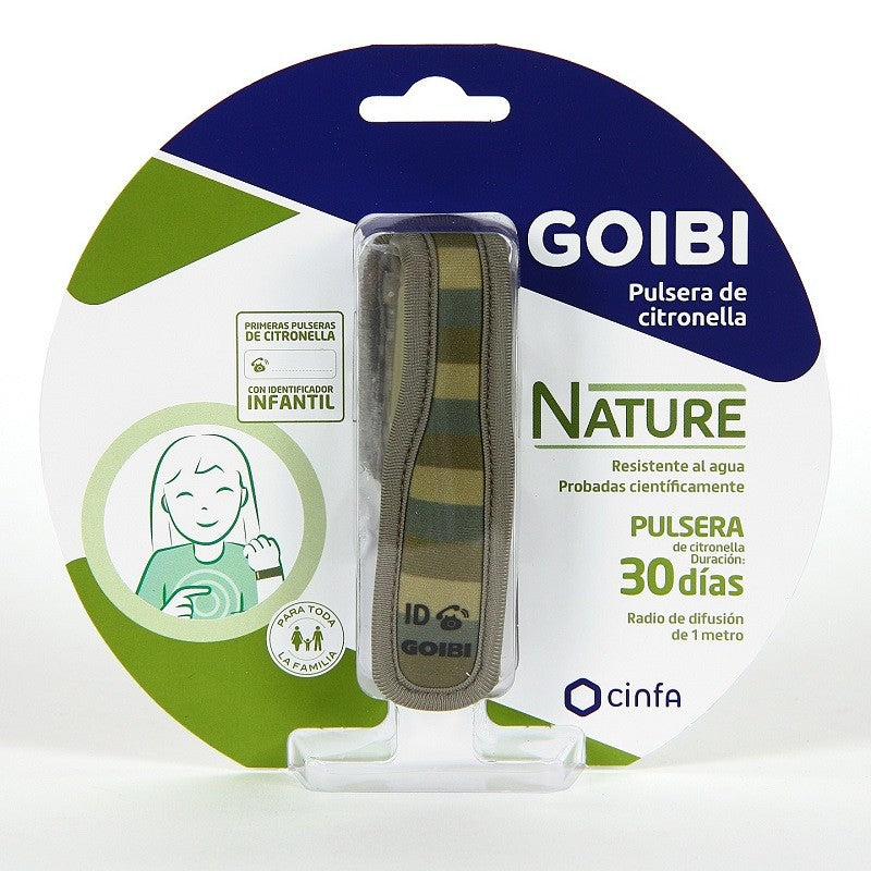 GOIBI Pulsera de Citronela Nature Rayas Verdes-1