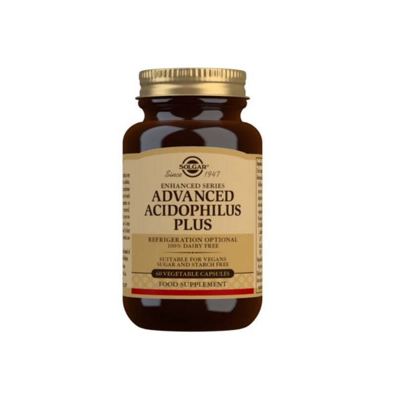 SOLGAR Acidophilus Plus Avanzado 60 Cápsulas Vegetales-1