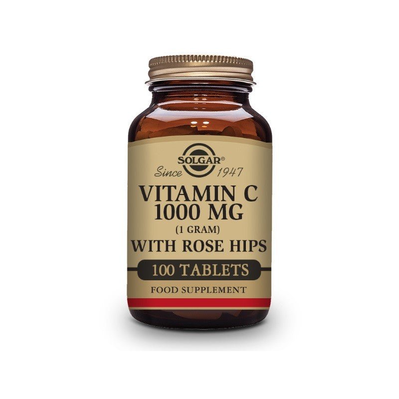 SOLGAR Rose Hips C 1000mg Vitamina C con Escaramujo (100 Comprimidos)-3