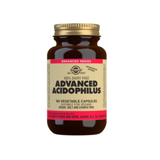 SOLGAR Acidophilus Avanzado (no lácteo) 100 cápsulas vegetales-1