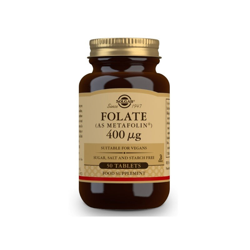 SOLGAR Folato (como Metafolin) 400mcg 50 comprimidos-1