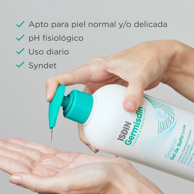 ISDIN GERMISDIN Original Gel de Baño Sin Jabón 1L-4